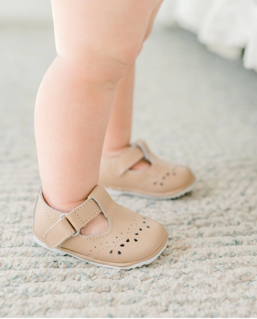 Birdie Leather T-Strap Mary Jane (Baby) - Latte